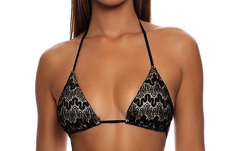 Seamless Triangle-Seamless Ruched Back Tie Side Bikini