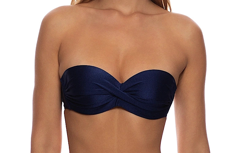 Underwire Push-Up Bandeau-Moderate Bikini