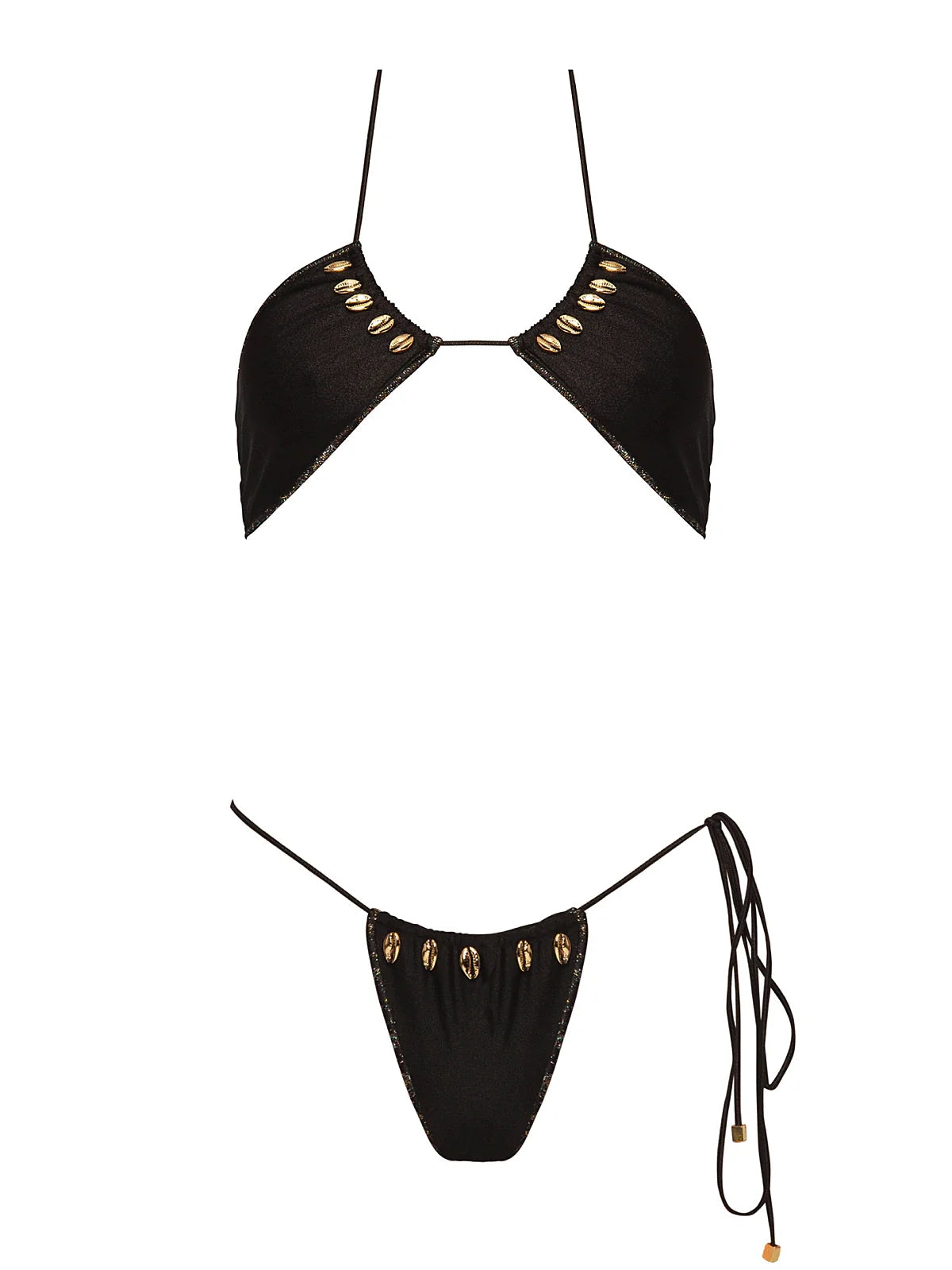June Halter-Pearl Tie Side Bikini