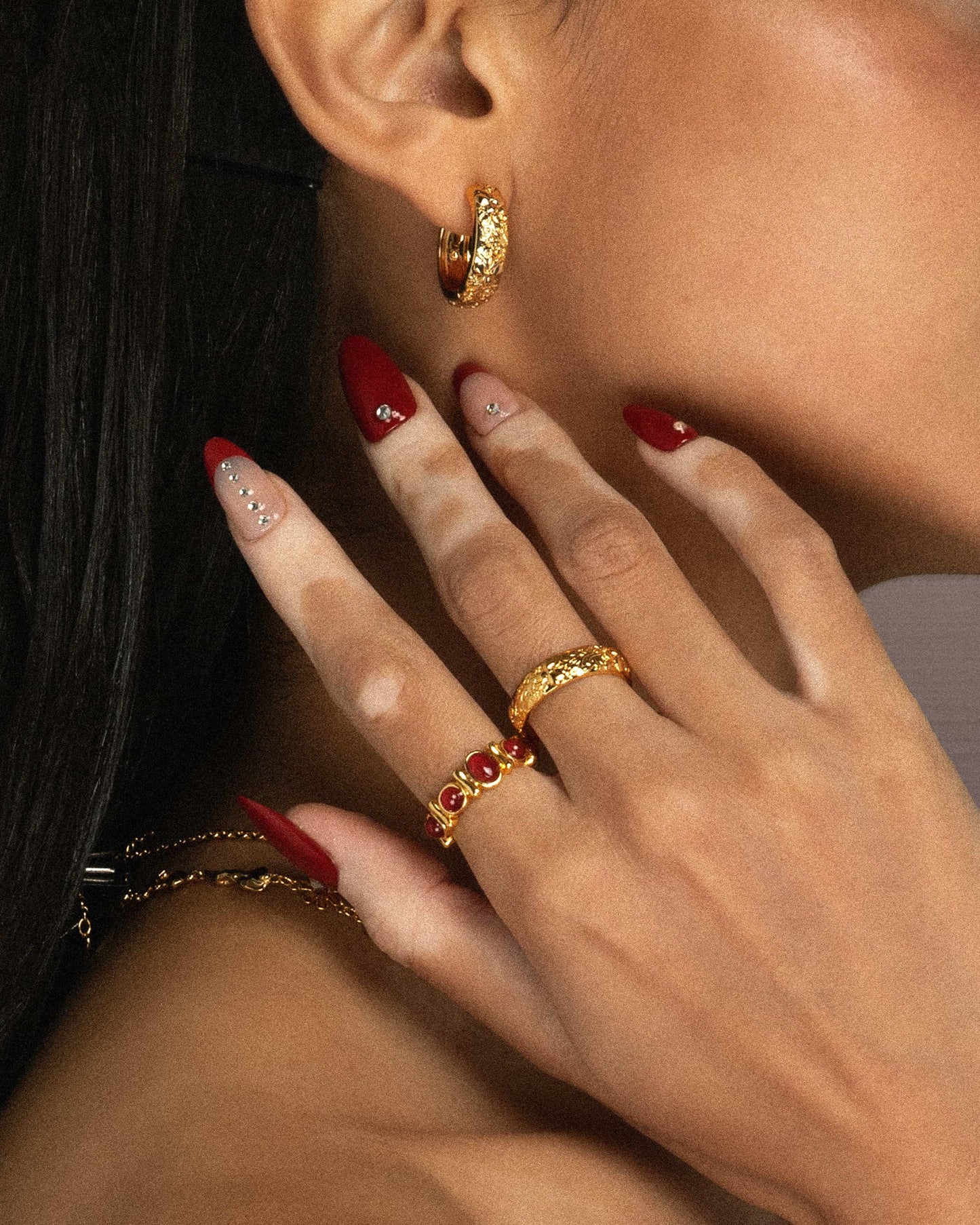 Carnelian Stone Band Ring
